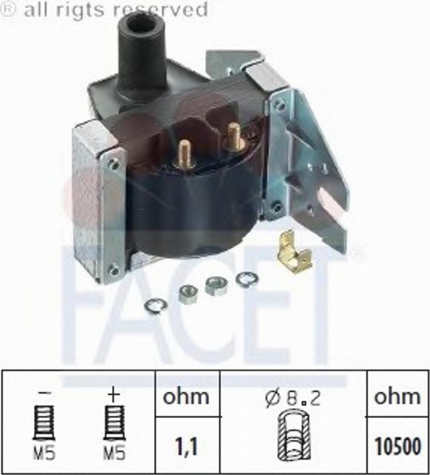 FACET 9.6034 - Aizdedzes spole ps1.lv