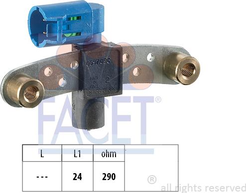 FACET 9.0597 - Impulsu devējs, Kloķvārpsta ps1.lv