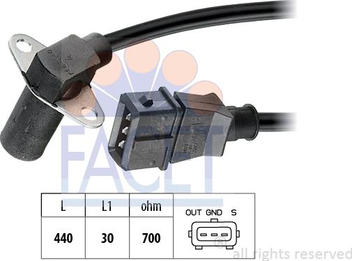 FACET 9.0032 - Impulsu devējs, Kloķvārpsta ps1.lv