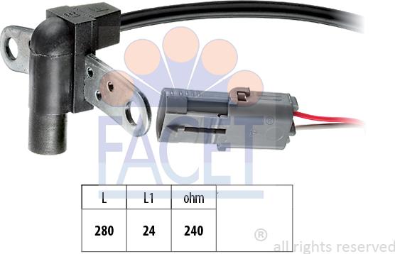 FACET 9.0023 - Impulsu devējs, Kloķvārpsta ps1.lv