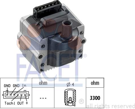 FACET 9.8116 - Aizdedzes spole ps1.lv