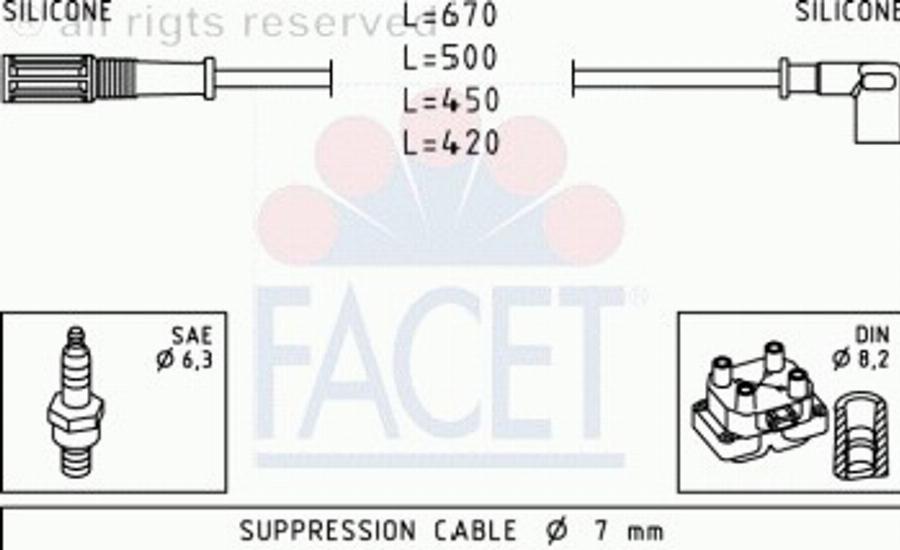 FACET 49367 - Augstsprieguma vadu komplekts ps1.lv