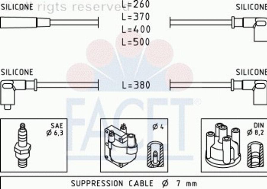 FACET 49375 - Augstsprieguma vadu komplekts ps1.lv