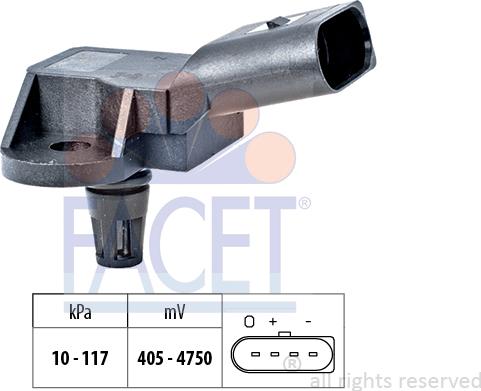 FACET 10.3157 - Gaisa spiediena devējs, Augstuma regulēšana ps1.lv