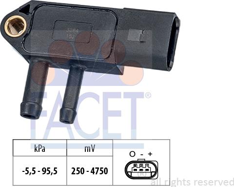 FACET 10.3264 - Gaisa spiediena devējs, Augstuma regulēšana ps1.lv