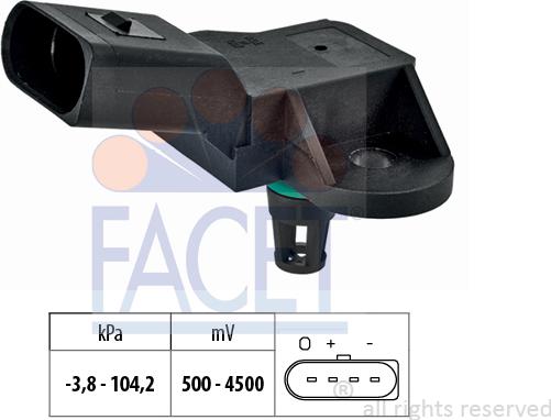 FACET 10.3280 - Spiediena devējs, Bremžu pastiprinātājs ps1.lv