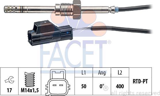 FACET 22.0087 - Devējs, Izplūdes gāzu temperatūra ps1.lv