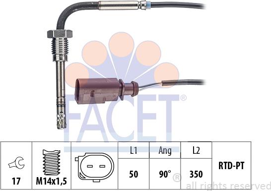 FACET 22.0192 - Devējs, Izplūdes gāzu temperatūra ps1.lv