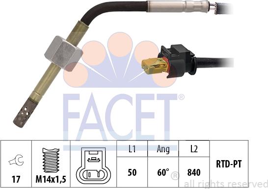 FACET 22.0303 - Devējs, Izplūdes gāzu temperatūra ps1.lv