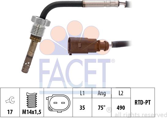 FACET 22.0265 - Devējs, Izplūdes gāzu temperatūra ps1.lv