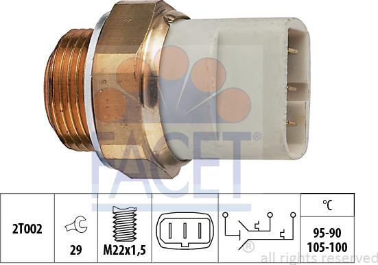 FACET 7.5697 - Termoslēdzis, Radiatora ventilators ps1.lv