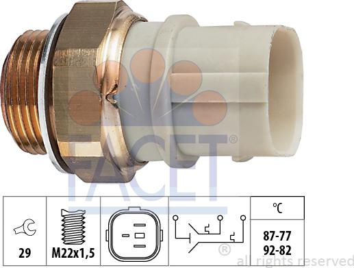 FACET 7.5651 - Termoslēdzis, Radiatora ventilators ps1.lv