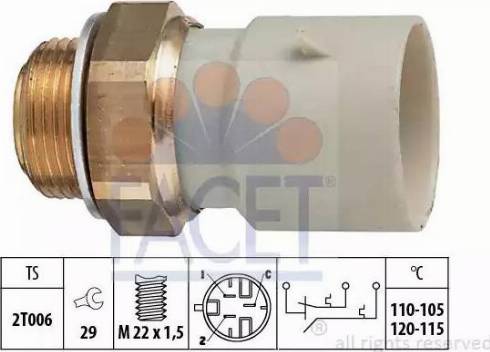 FACET 7.5657 - Termoslēdzis, Radiatora ventilators ps1.lv