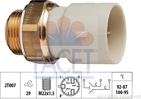 FACET 7.5663 - Termoslēdzis, Radiatora ventilators ps1.lv