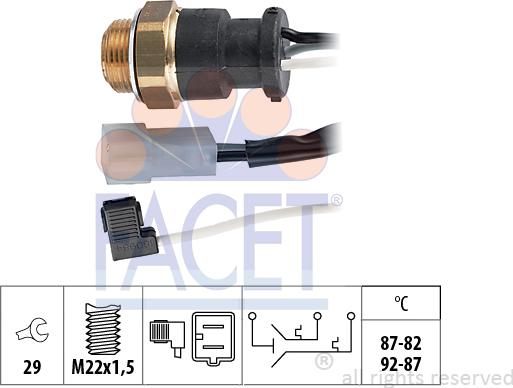 FACET 7.5602 - Termoslēdzis, Radiatora ventilators ps1.lv