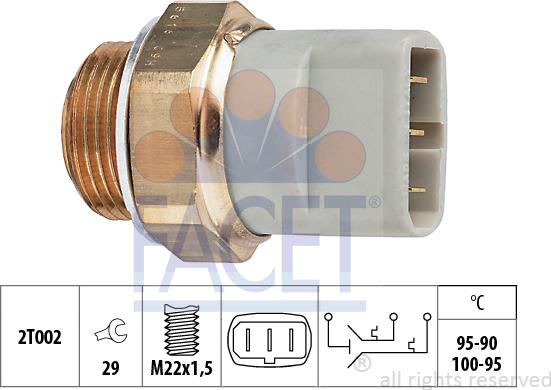 FACET 7.5616 - Termoslēdzis, Radiatora ventilators ps1.lv