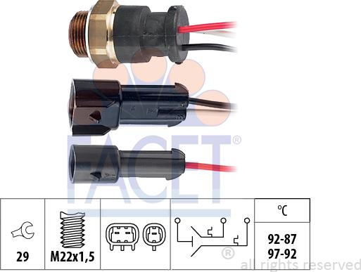 FACET 7.5610 - Termoslēdzis, Radiatora ventilators ps1.lv