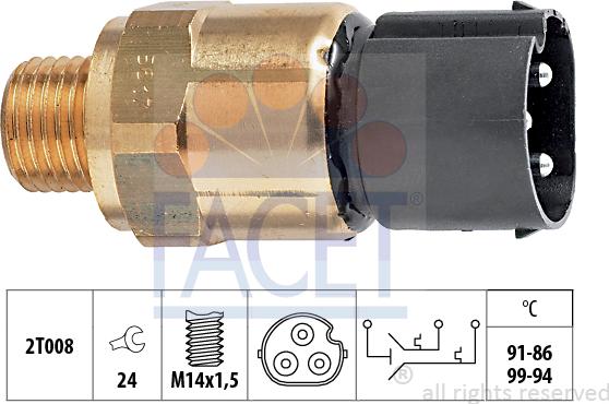 FACET 7.5617 - Termoslēdzis, Radiatora ventilators ps1.lv