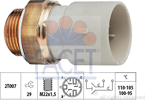 FACET 7.5689 - Termoslēdzis, Radiatora ventilators ps1.lv