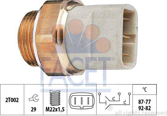 FACET 7.5626 - Termoslēdzis, Radiatora ventilators ps1.lv