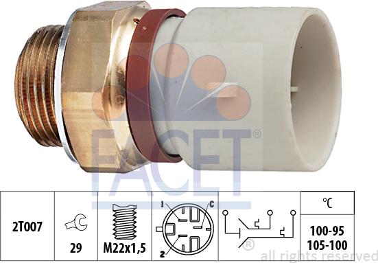 FACET 7.5674 - Termoslēdzis, Radiatora ventilators ps1.lv