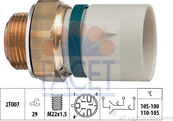 FACET 7.5673 - Termoslēdzis, Radiatora ventilators ps1.lv