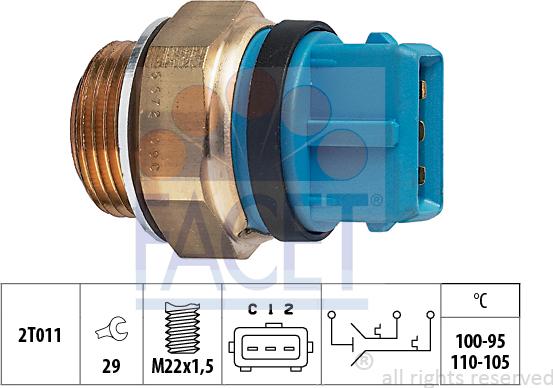 FACET 7.5672 - Termoslēdzis, Radiatora ventilators ps1.lv