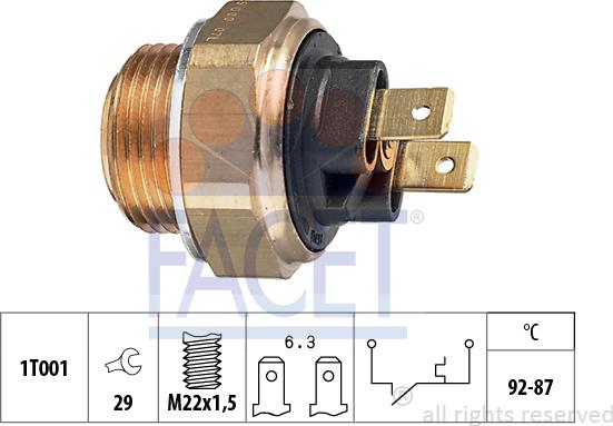 FACET 7.5005 - Termoslēdzis, Radiatora ventilators ps1.lv