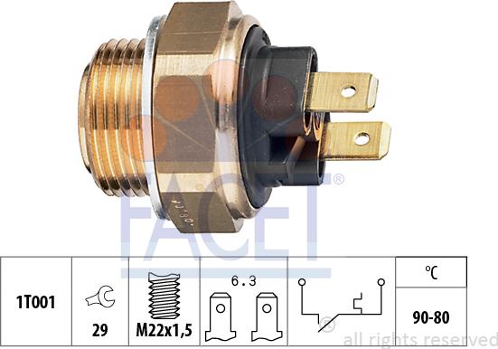 FACET 7.5002 - Termoslēdzis, Radiatora ventilators ps1.lv