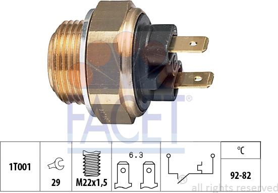 FACET 7.5016 - Termoslēdzis, Radiatora ventilators ps1.lv