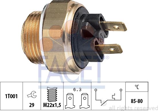 FACET 7.5018 - Termoslēdzis, Radiatora ventilators ps1.lv