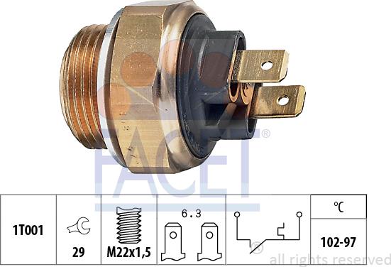 FACET 7.5013 - Termoslēdzis, Radiatora ventilators ps1.lv