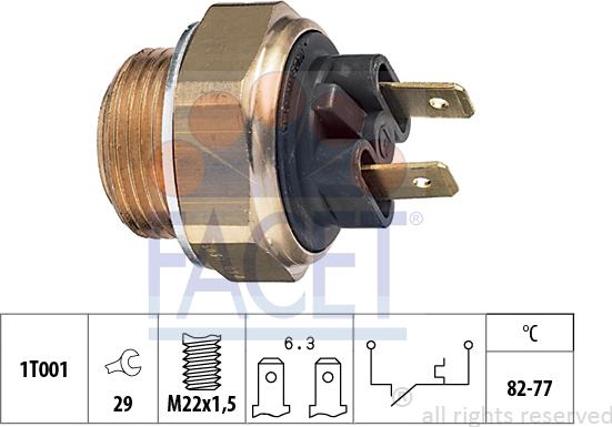 FACET 7.5030 - Termoslēdzis, Radiatora ventilators ps1.lv