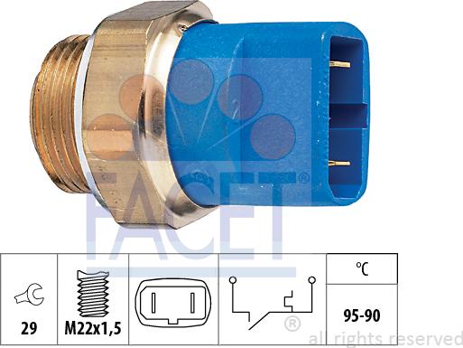 FACET 7.5032 - Termoslēdzis, Radiatora ventilators ps1.lv