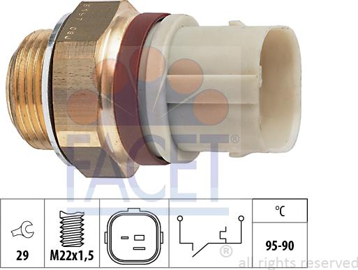 FACET 7.5197 - Termoslēdzis, Radiatora ventilators ps1.lv