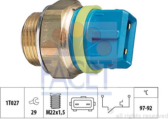 FACET 7.5145 - Termoslēdzis, Radiatora ventilators ps1.lv