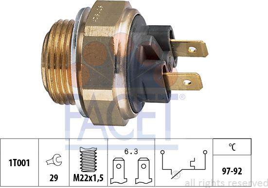 FACET 7.5111 - Termoslēdzis, Radiatora ventilators ps1.lv