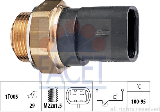 FACET 7.5117 - Termoslēdzis, Radiatora ventilators ps1.lv