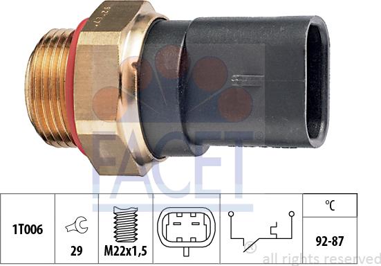 FACET 7.5187 - Termoslēdzis, Radiatora ventilators ps1.lv