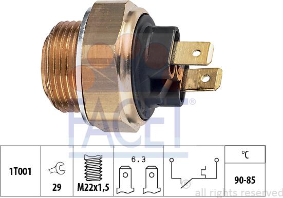 FACET 7.5134 - Termoslēdzis, Radiatora ventilators ps1.lv