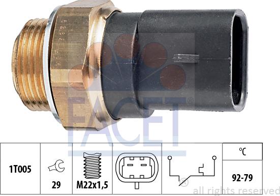 FACET 7.5288 - Termoslēdzis, Radiatora ventilators ps1.lv