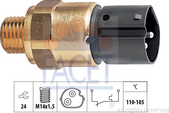 FACET 7.5273 - Termoslēdzis, Radiatora ventilators ps1.lv