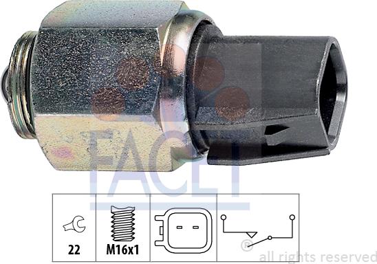 FACET 7.6242 - Slēdzis, Atpakaļgaitas signāla lukturis ps1.lv