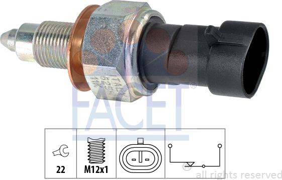 FACET 7.6258 - Slēdzis, Atpakaļgaitas signāla lukturis ps1.lv