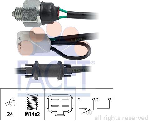 FACET 7.6229 - Slēdzis, Atpakaļgaitas signāla lukturis ps1.lv