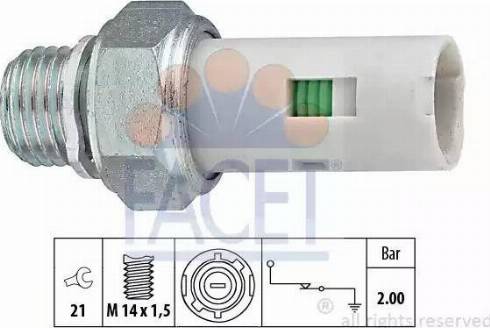 FACET 7.0084 - Devējs, Eļļas spiediens ps1.lv