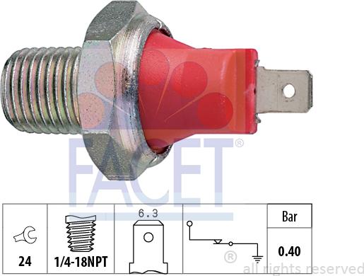 FACET 7.0032 - Devējs, Eļļas spiediens ps1.lv