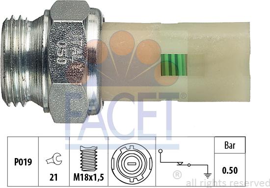 FACET 7.0075 - Devējs, Eļļas spiediens ps1.lv