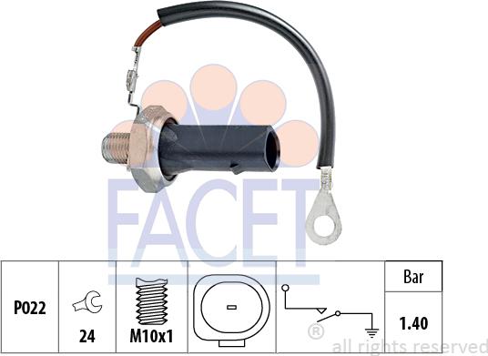 FACET 7.0167 - Devējs, Eļļas spiediens ps1.lv