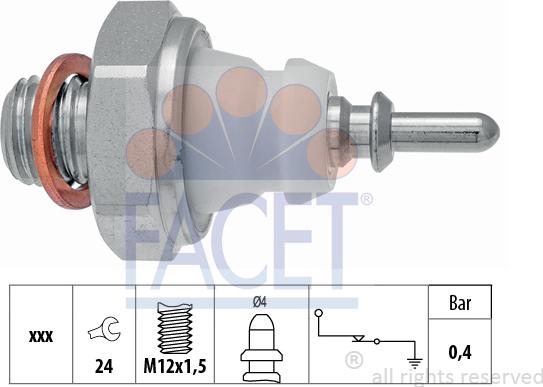 FACET 7.0221 - Devējs, Eļļas spiediens ps1.lv